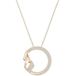 Swarovski Graceful Circle Pendant Necklace Rose Gold 42 cm